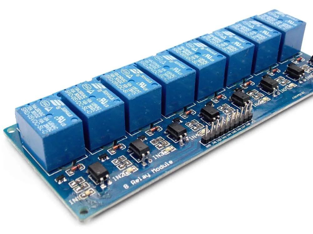 

8-Channel 5V Relay Module Coupling Optocoupler High Trigger MCU