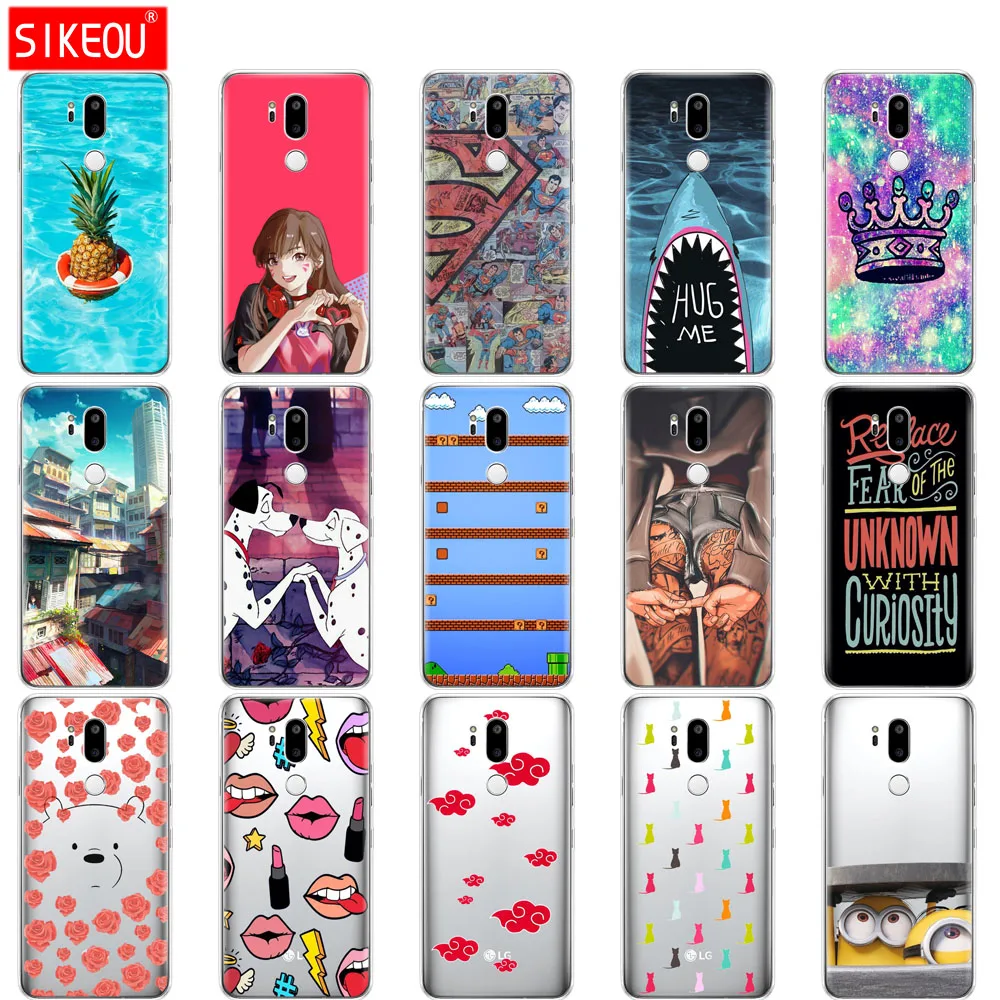 

TPU Case For LG G7 ThinQ Case 6.1" Back Cover Soft Silicone Printed Covers For LG G 7 G710 G710EM case mobile phone shell