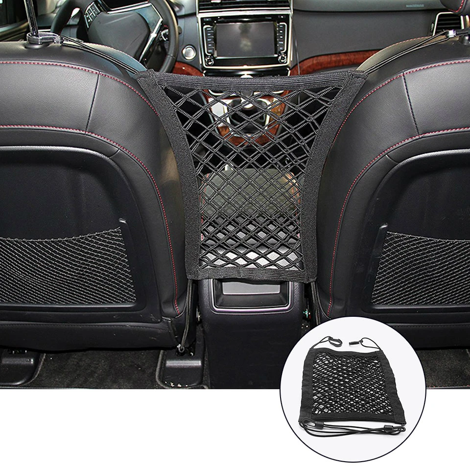 

1Pc Car storage net pocket Between the seats For Renault duster megane 2 BMW e46 e39 e36 Audi a4 b6 VW passat b6 Accessories