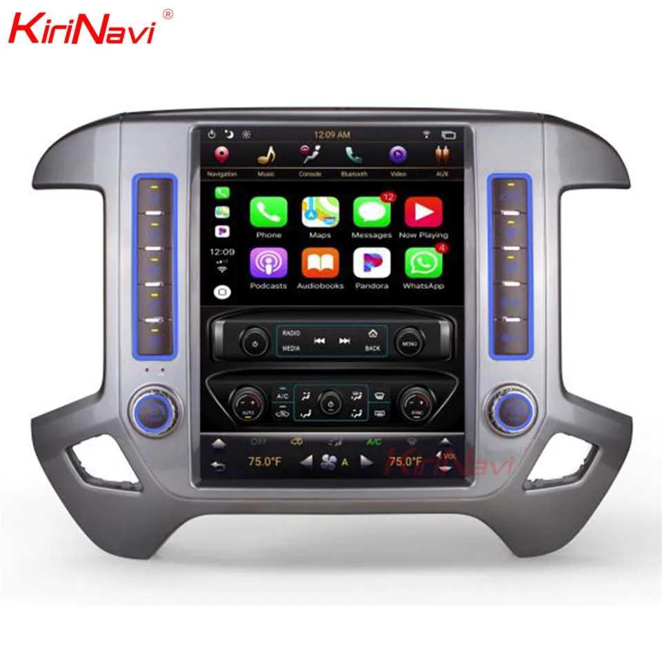 KiriNavi 12,1 ''1 Din Android 8,1 автомобильный Радио gps навигация для Chevrolet Silverado GMC автомобильный Dvd мультимедийный плеер WIFi