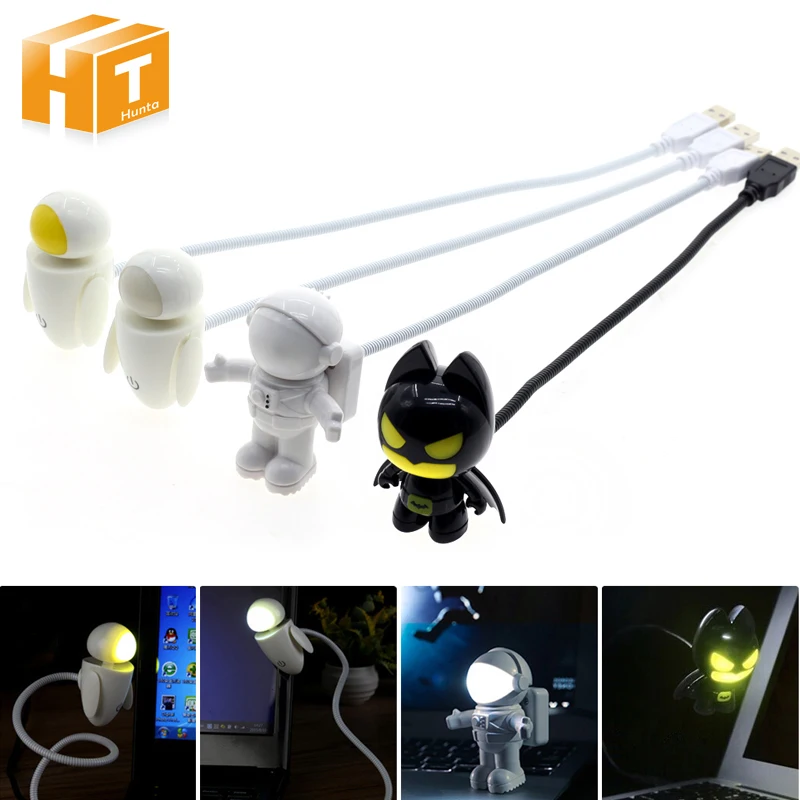 USB LED Night Light Cartoon Shape The Dark Knight Batman /Spaceman / EVE PC Power Bank Power Supply DC 5V Table Lamp spaceman adjustable usb led night light