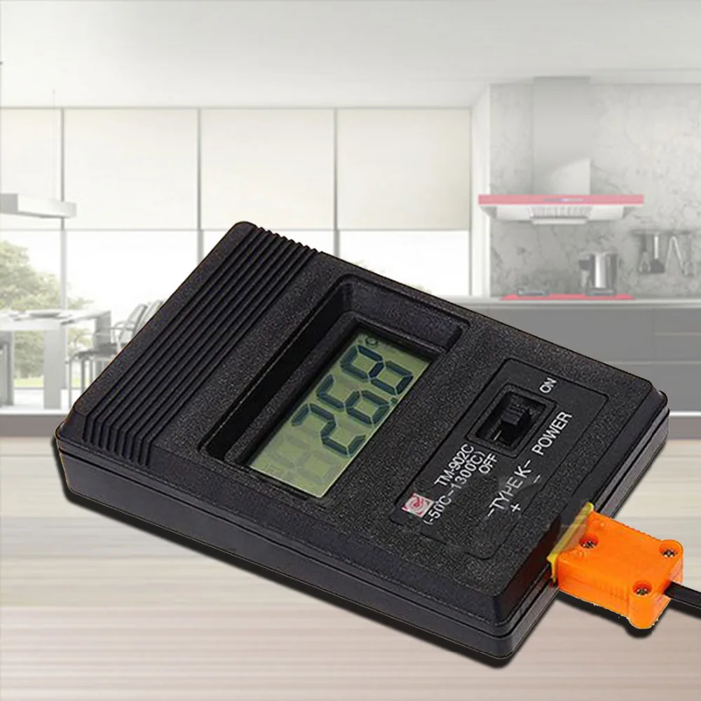 

Free Shipping TM-902C Digital LCD K Type Thermometer Single Input + Thermocouple Probe