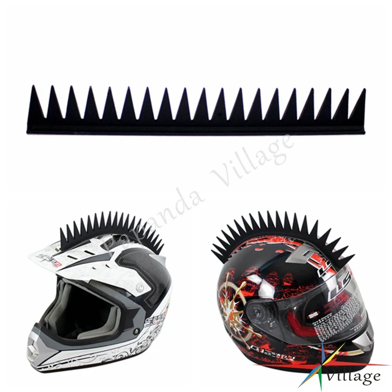Papanda черная мотоциклетная наклейка на шлем Dirt Bike Mohawk Stick Mohawks Blade шипы Capacete