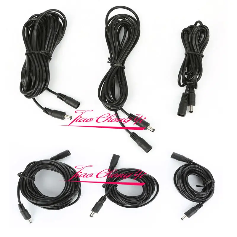 1M 10M 12V CCTV DC Power Cable Extension Cord Adapter Male/female 5.5mm