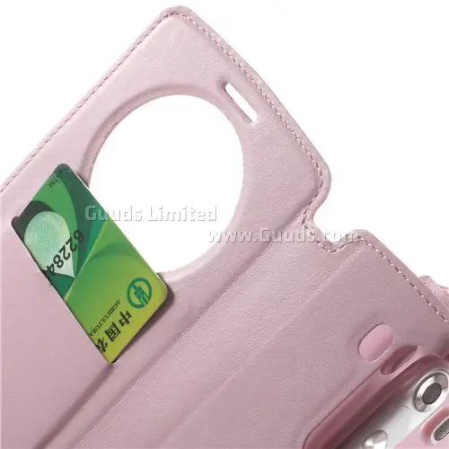 Roar Korea Noble Quick Circle Leather Flip Cover for LG G3 D850 D855 LS990 - Pink