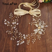 YouLaPan HP68 Свадебная Тиара повязка ручной работы свадебная прическа Аксессуары свадебные украшения для волос свадебная диадема