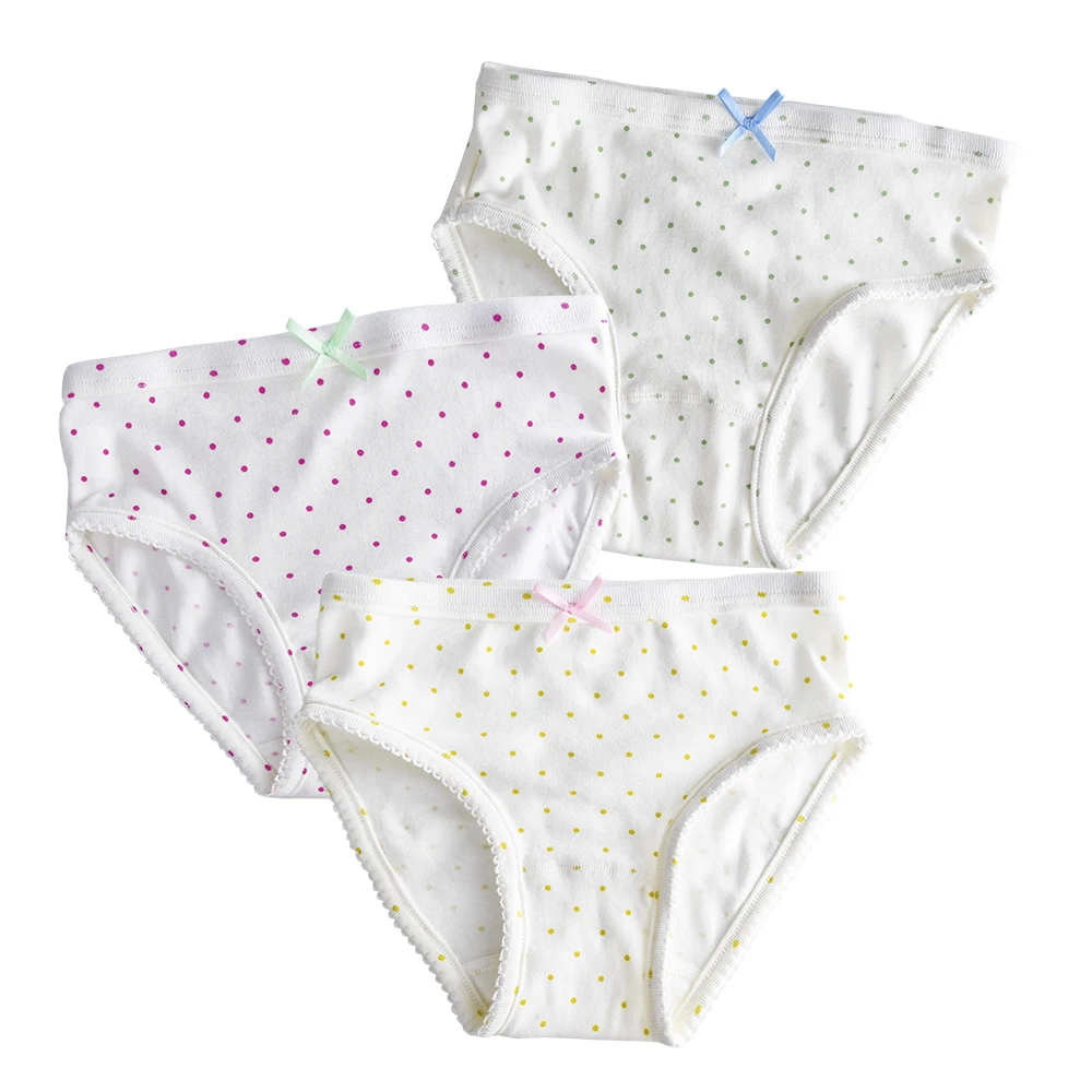 3 Pcs/Lot Cotton Baby Clothing Kids Underwear Girls Briefs Cute Bow Tie