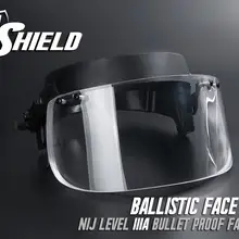 AA щит баллистический козырек маска для лица пуленепробиваемая стеклянная маска для быстрого шлема бронированная маска Lvl IIIA 3A
