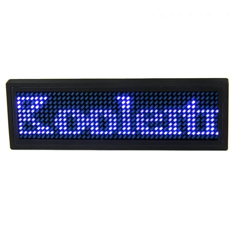 USB Программируемый Синий светодиодный значок для рекламы Миниатюрный дисплей