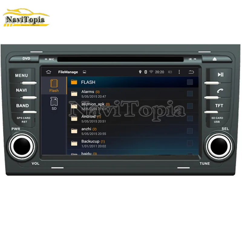 Top NAVITOPIA 4G RAM 64G ROM PX6 Six Core Android 9.0 Car DVD Player GPS Navigation for Audi A4 2002-2008 for SEAT EXEO 2010- 4