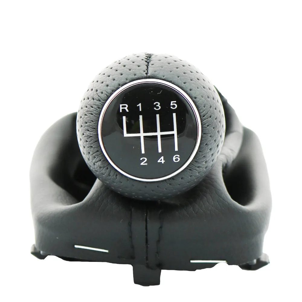 

For Audi A3 S3 2000 2001 2002 2003 New 6 Speed Car Stick Gear Shift Knob With Leather Boot Black Line