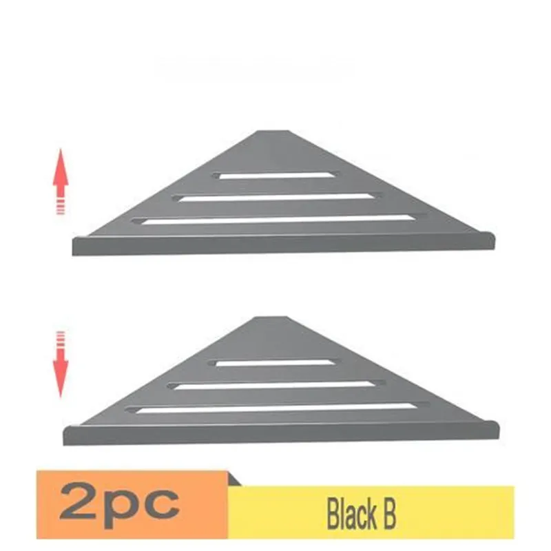 Полка для ванной из нержавеющей стали черная угловая настенная полка для хранения шампуня корзина для ванной комнаты держатель для ванной Душевой полки - Цвет: black2