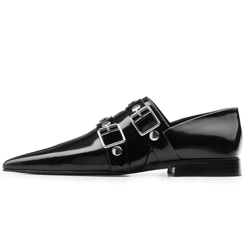 black_pointy_toe_buckles_studs_loafers_for_women_3_