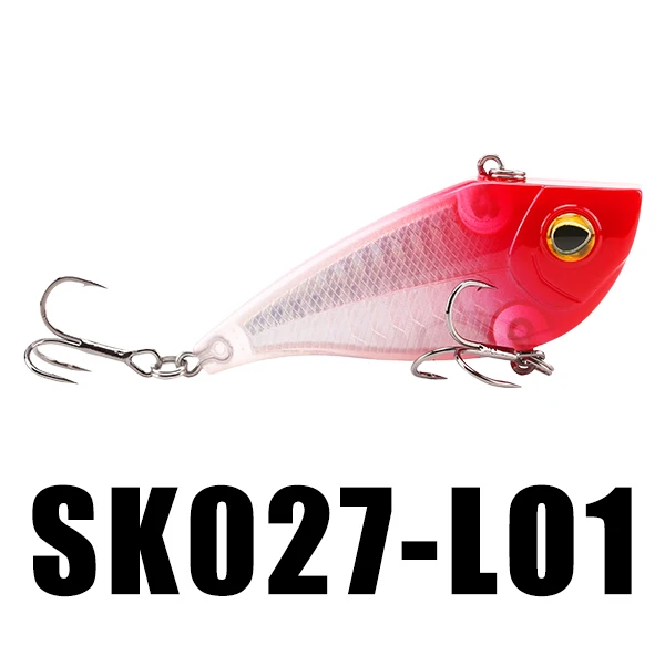 SeaKnight SK027 Тонущий VIB 1 шт. 21 г 70 мм Жесткая приманка для рыбалки Реалистичные 3D рыбьи глаза Искусственные воблеры полный плавательный слой - Цвет: Красный