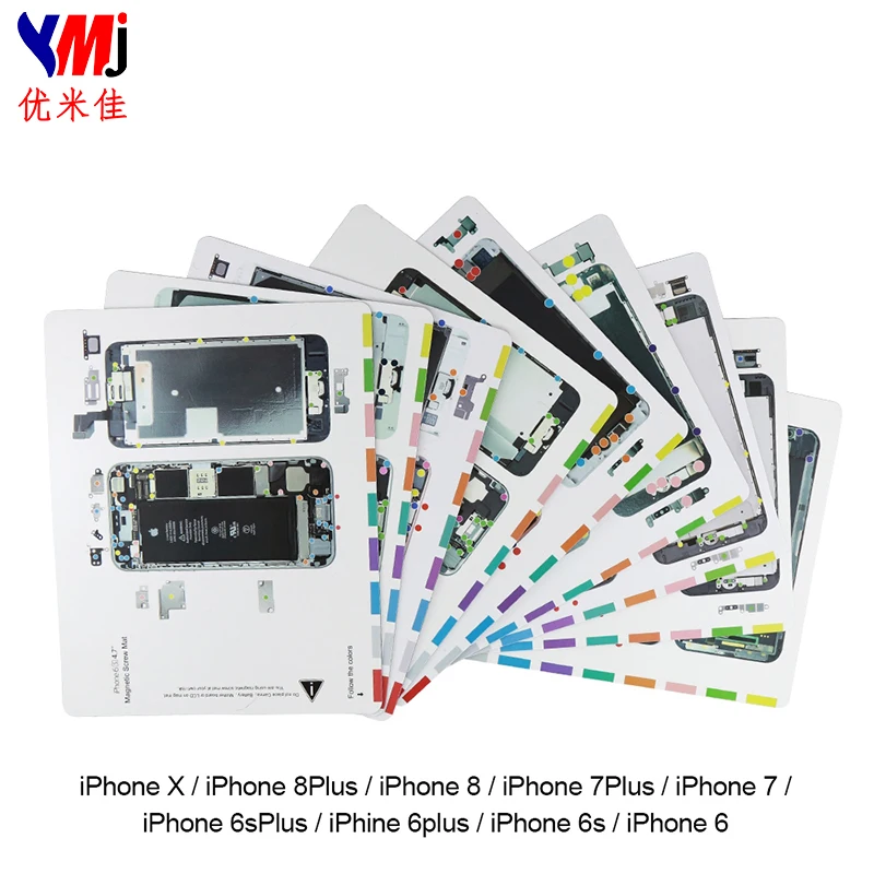 

Ymj Lcd Repair Tool Professional Magnetic Screw Pad Work Pad Telephone Repair Tool 9 Models for iphone Repair