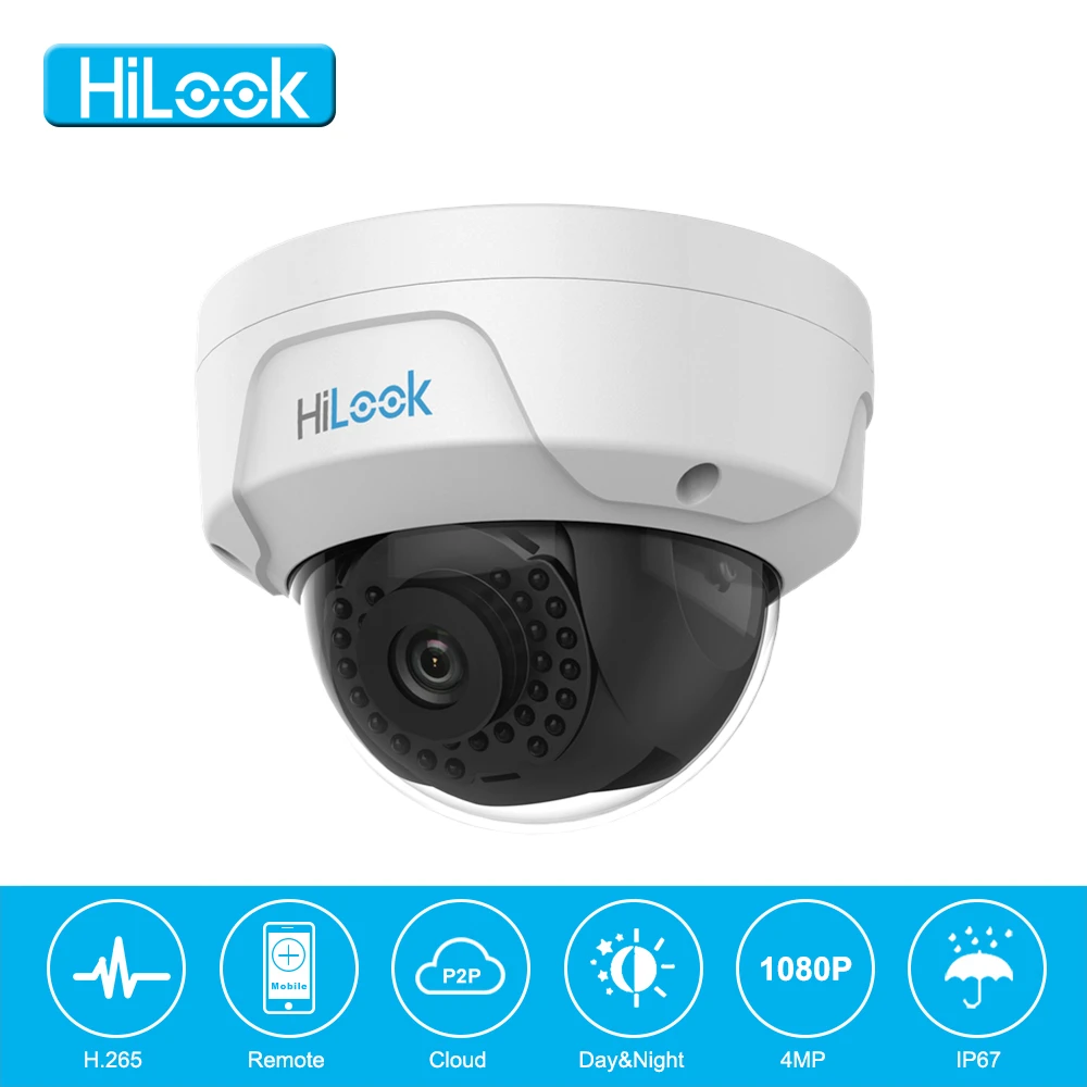 

HiLook H.265+ PoE IP Camera Onvif IPC-D140H Hikvision 4 Megapixel CMOS Mini Dome Camera with Night Version IR 30m P2P Cloud