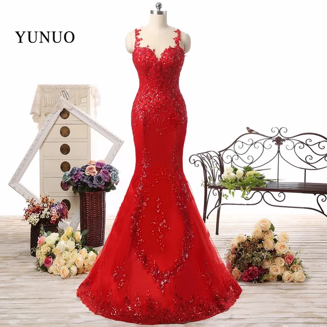 Red Wedding Dresses with Bling