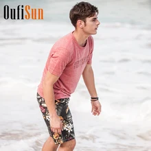 Oufisun Новое поступление мужские Шорты доска Шорты летние спортивные пляжные Homme бермуды Короткие штаны быстросохнущая серебро доска Шорты