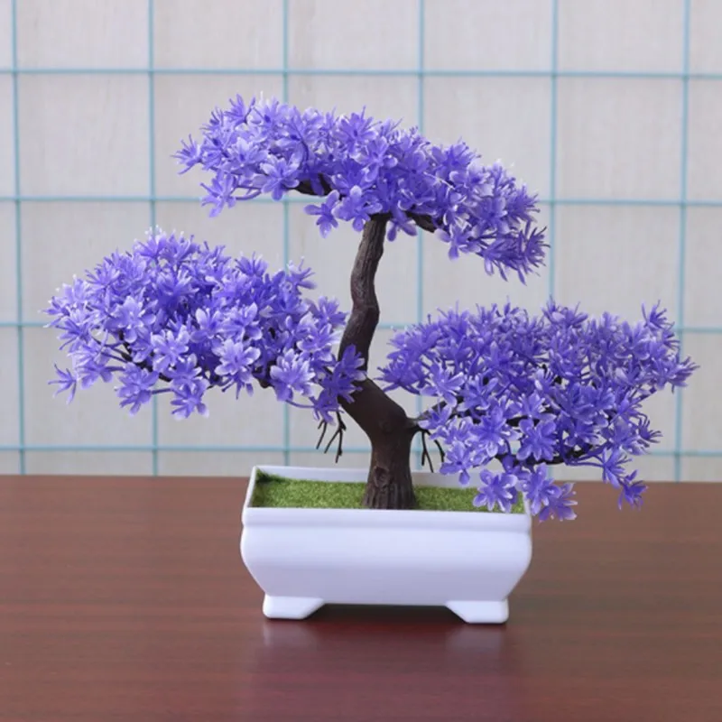 Fake Artificial Plants Bonsai Potted Plant Mini Simulation Pine Tree Home Decor