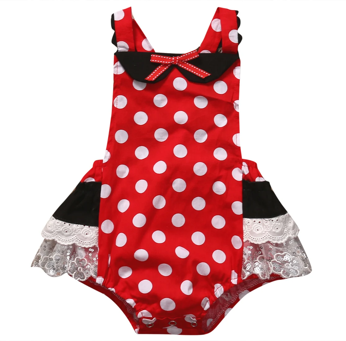 

New Brand Newborn Baby Girls Cotton Sleeveless Romper Outfits Sunsuit Red Summer Clothes