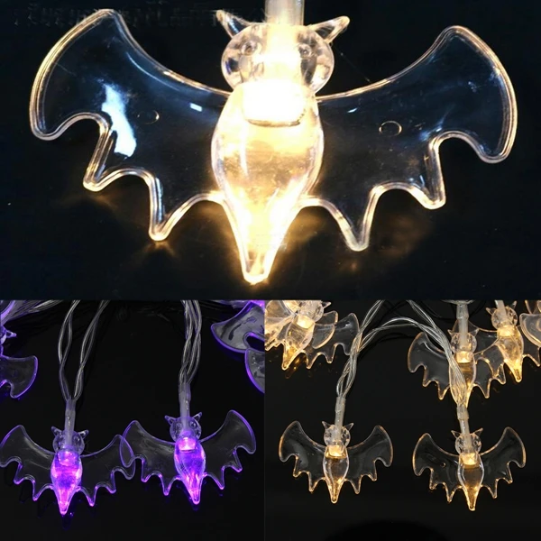 20 LED Bat String Lights 2m Halloween Fairy Party Home Garden Window