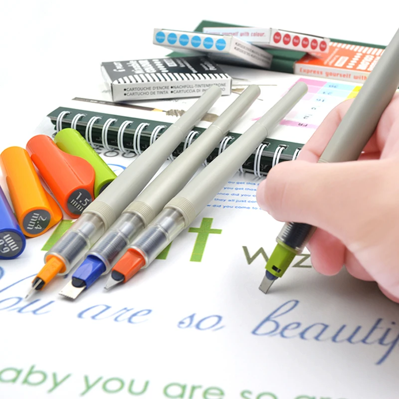 Pilot bolígrafos de caligrafía paralela, de pluma estilográfica de papelería, bolígrafos de colores diseño gótico árabe, Cartucho de recarga de tinta para bolígrafo de arte|Plumas estilográficas| - AliExpress