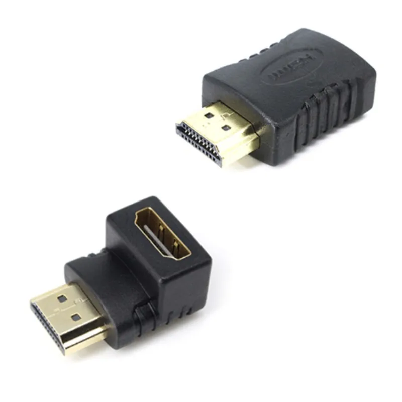 

HDMI Connector Male to HDMI Female Adapter 4K Converter Extender 180 90 Degree Right Angle for 1080P HDTV PC HDMI Adapter