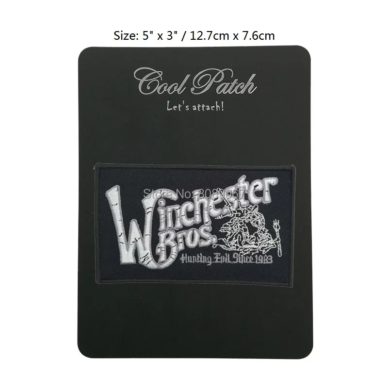 

5" BIG Supernatural Winchester Brothers Logo TV MOVIE SERIES EMBROIDERED Iron On Patch TRANSFER Badge Gift Favor