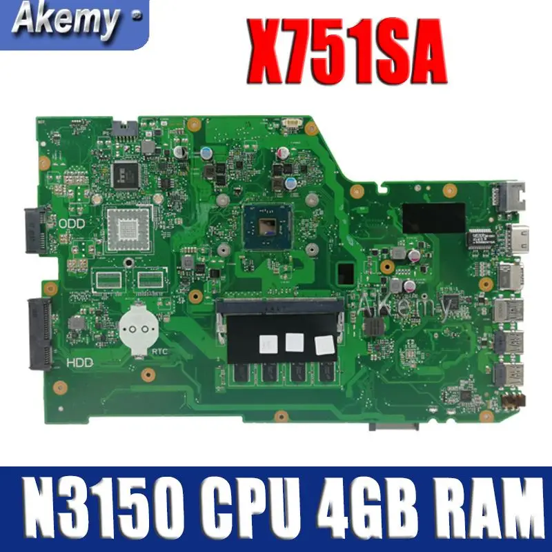 X751SA 4 ядра N3150 процессор ГБ оперативная память материнская плата для ноутбука ASUS X751S X751SJ X751SV материнская плата Рабочая работы Бесплатная
