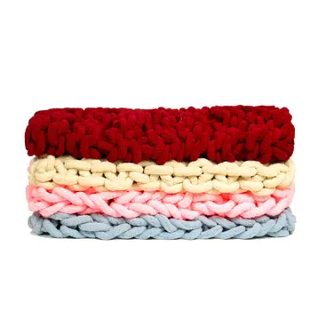 

New Hand-woven Chenille Blanket Super Soft Spring and Autumn Line Carpet Car Airplane Travel Sofa Throw Gift Dropshipping