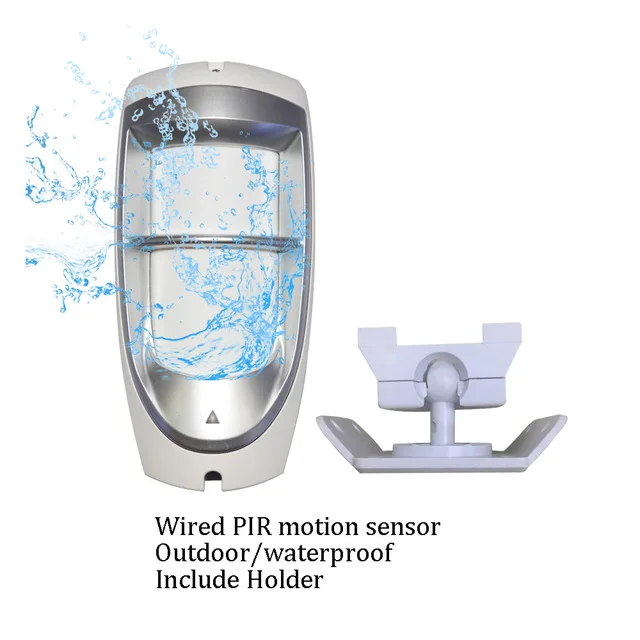 1 шт.) проводной наружный водонепроницаемый датчик движения двойной ПИР сигнализация Paradox DG 85 Домашняя безопасность 110 градусов ПЭТ незащищенность Домашняя безопасность - Цвет: White With Holder