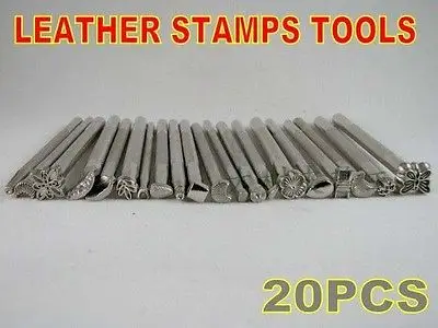 

New lot of 20 Leather Craft Tools Basic Stamps set Saddle Printing marking tool