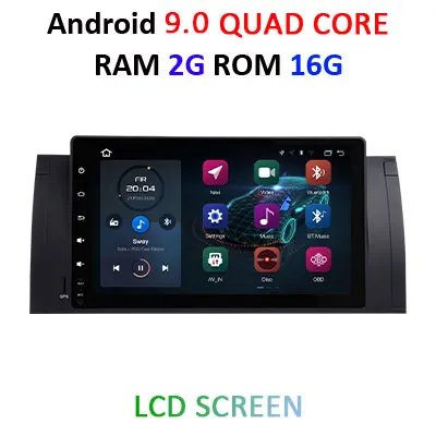 " ips DSP 8 ядерный Android 9,0 4G 64G gps для BMW E39 E53 X5 M5 мультимедийный плеер Радио сенсорный экран Авто Стерео без DVD - Цвет: 9.0 2G 16G LCD