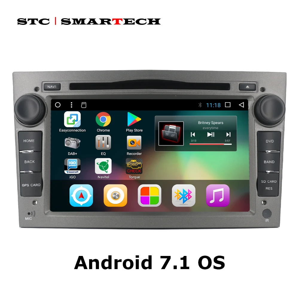 Android 7 1 2Din Car DVD font b GPS b font Navigation Autoradio for Opel Astra
