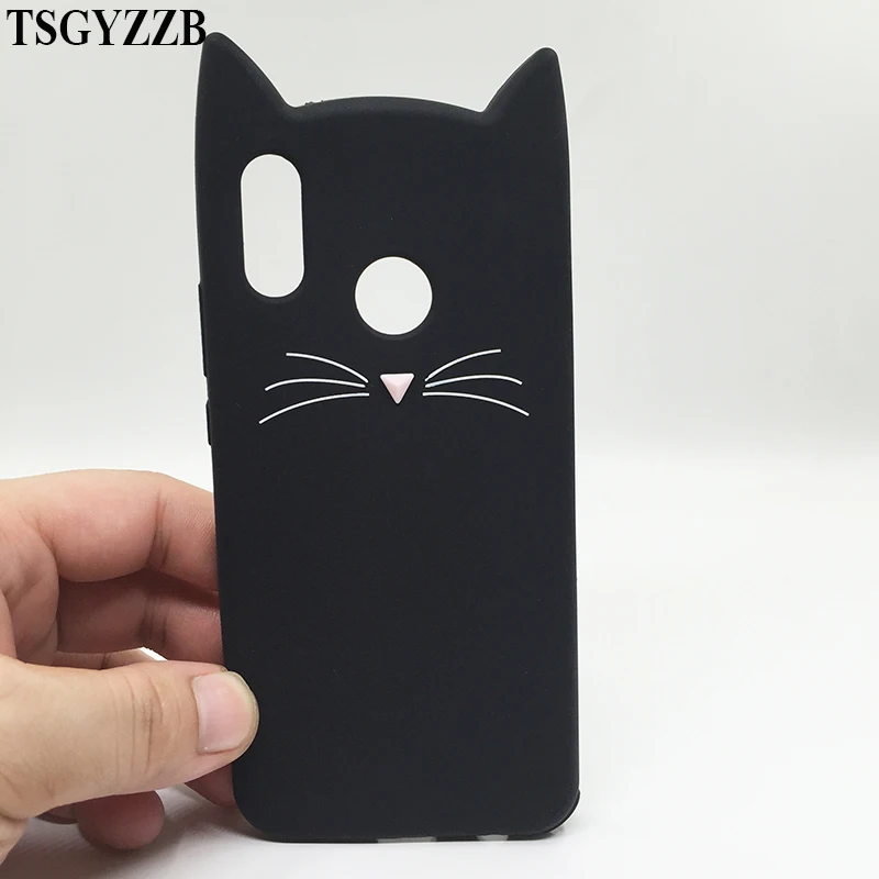 

For Huawei P20 Lite Phone Back Cover P9 Lite Mini P8 P10 3D Cute Mustache Beard Cat Ear Case For Huawei Y6 2017 Y5 II 2 Honor 9