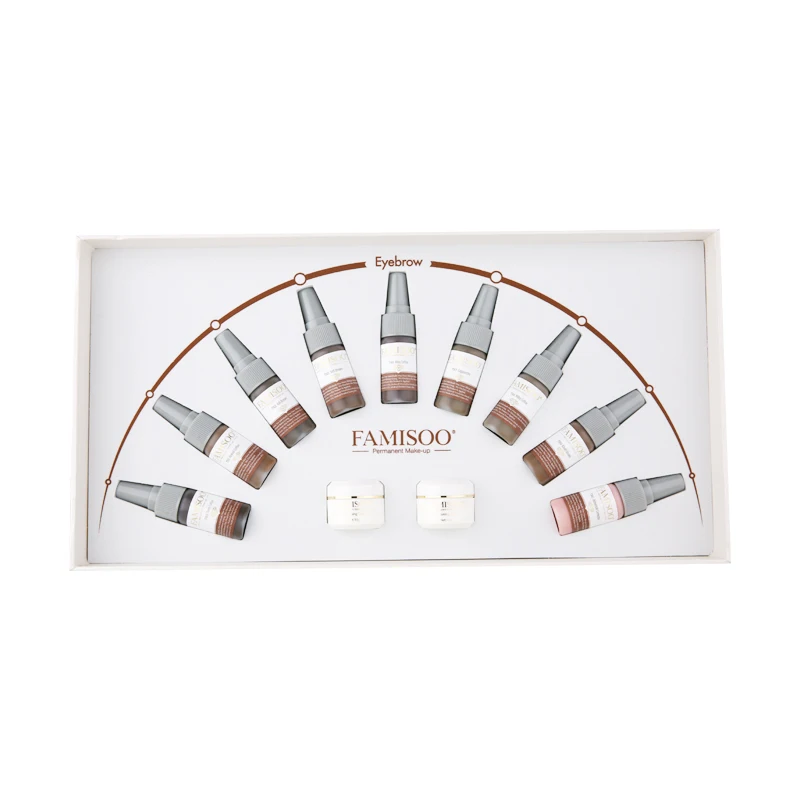 

11Pcs/box Luxury Chic-MK Eyebrow Pigment Kit Permanent Makeup Tattoo Ink Brand Micro Lasting Long Body Tattoo Art Beauty Tools