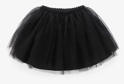 Юбки для девочек г. Детская плиссированная юбка-пачка многослойная сетчатая юбка для девочек бальная юбка принцессы с эластичной резинкой на талии BC252 - Цвет: black