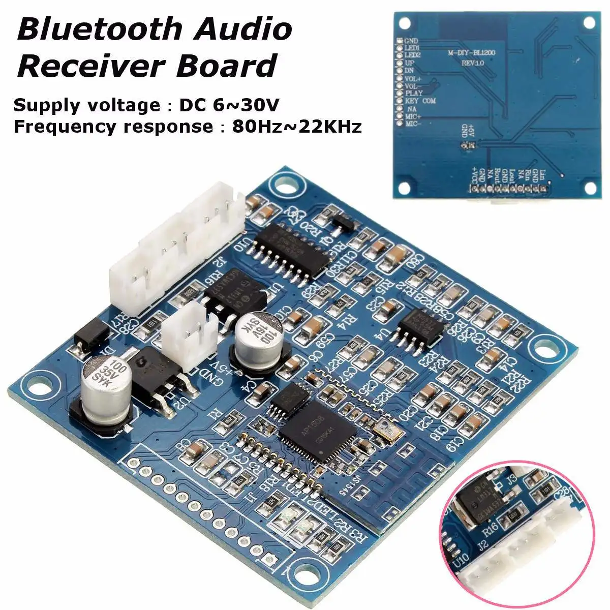 

New Arrival Bluetooth 4.0 Audio Receiver Board Wireless Stereo Sound Module for Car Phone PC Acoustic Components