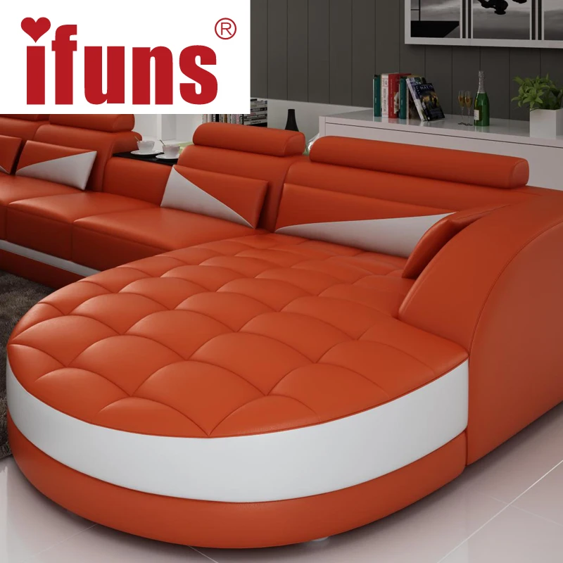 Ifuns Black White Modern European Furniture Luxury Quality Leather Ifuns Black White Modern European Furniture Luxury Quality Leather Sofas L Shape Sectional Sofa Set In Living Room From On Aliexpress