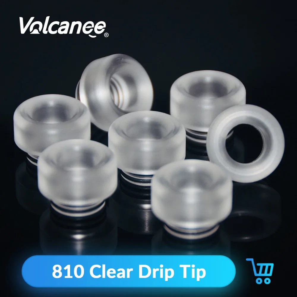 

Volcanee 1pc/2pcs 810 drip tip Clear Wide Bore for 510 thread RDA RTA Atomizer Electronic Cigarette Vape Accessories Mouthpiece