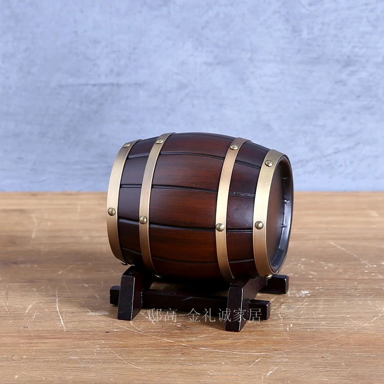 European Style Vintage 0.25 Liters Decorative Mini Oak Barrels Wooden
