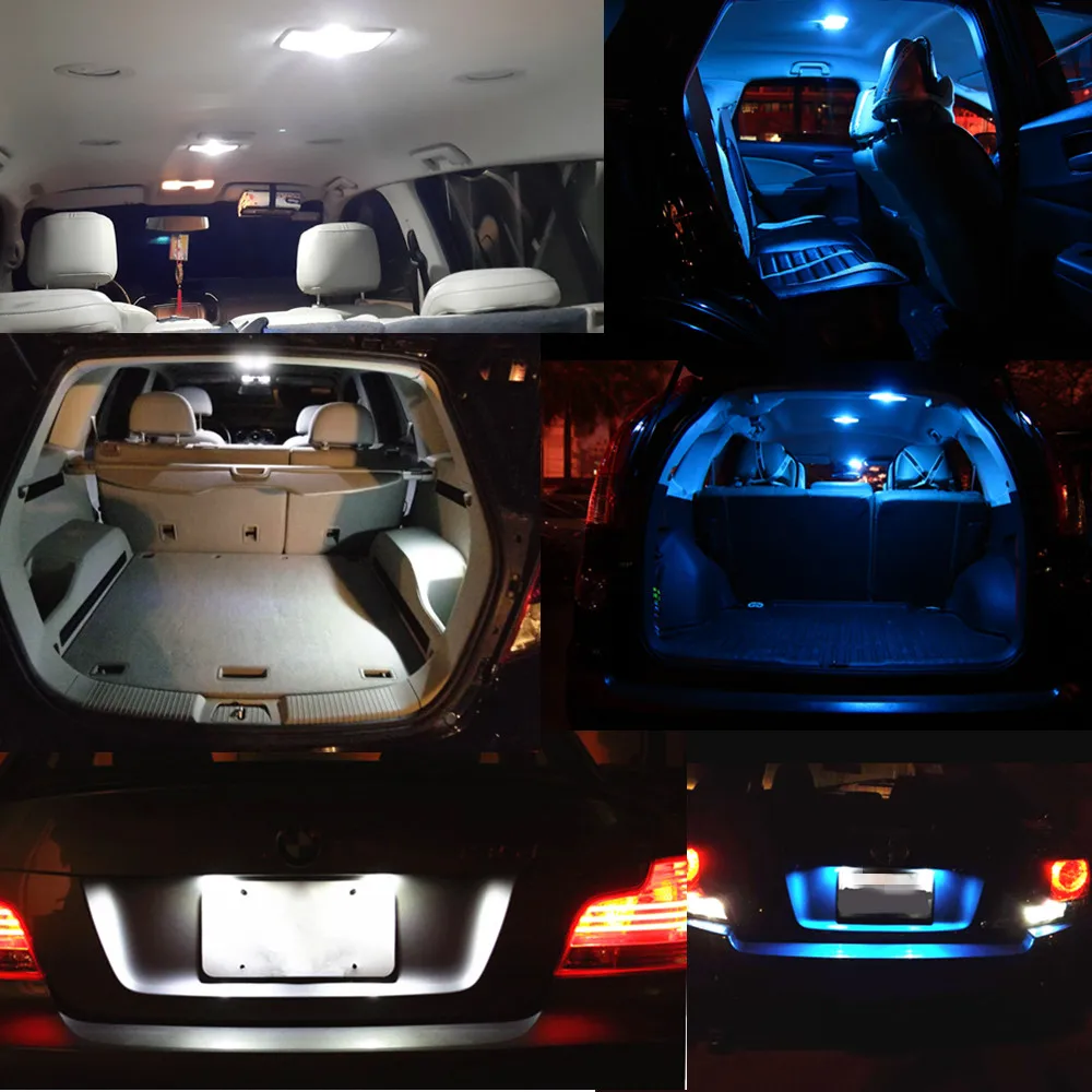 WLJH 10x LED 31 мм C5W автомобильный светильник 3175 6428 внутренний s купольная Светодиодная