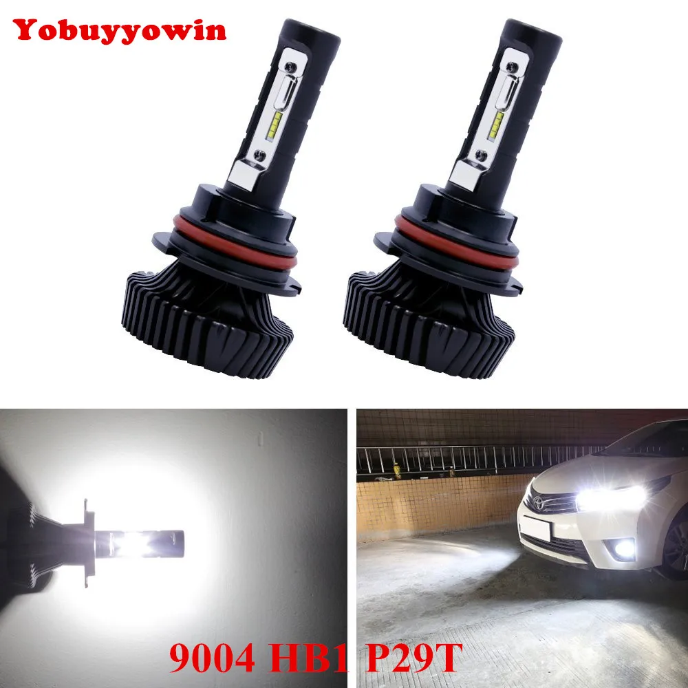 

2PCS 9004 HB1 P29T LED Headlight Bulbs Conversion Kit-Low Beam/High Beam Fog Light Bulbs 160W 16000LM 6500K White Car LED Lights