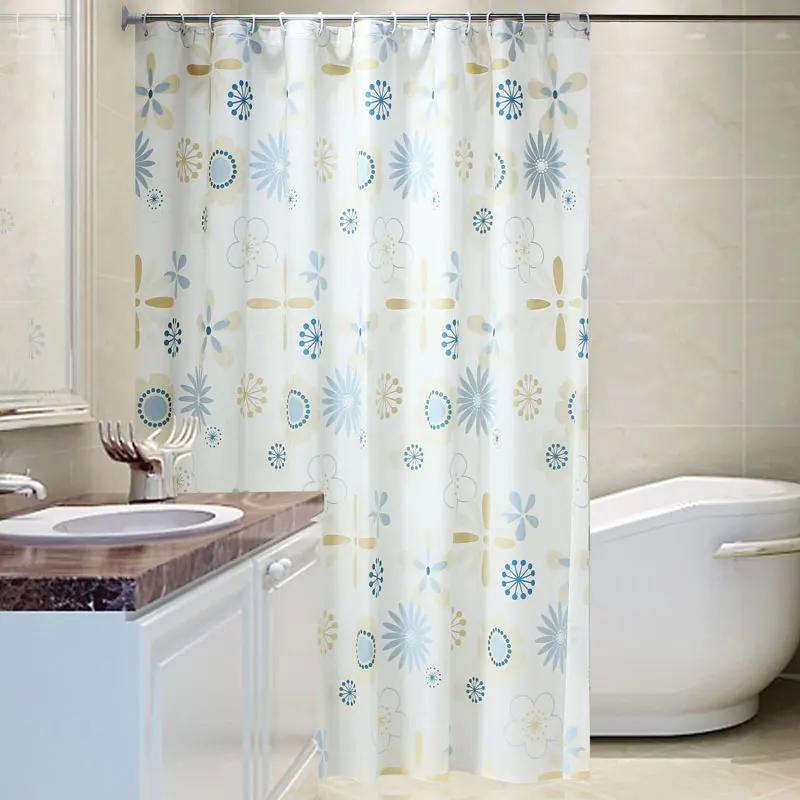Classic Modern Thick Waterproof PEVA Shower Curtain Mildew Resistant