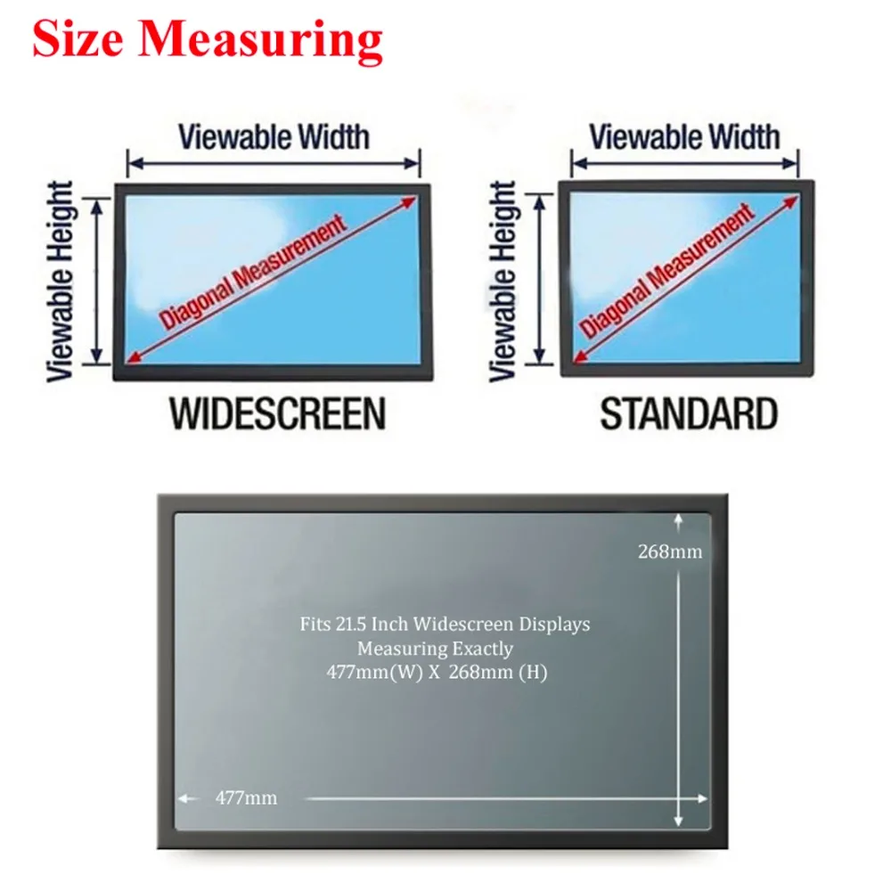 21,5 Дюймов Фильтр конфиденциальности Защитная пленка для экрана для широкоформатных настольных мониторов соотношение 16:9