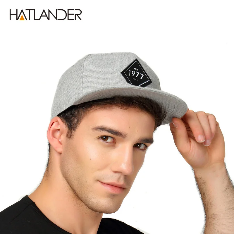 Фото Бейсболка HATLANDER унисекс, винтажная Кепка с плоским верхом, в стиле хип-хоп, 1977 №3