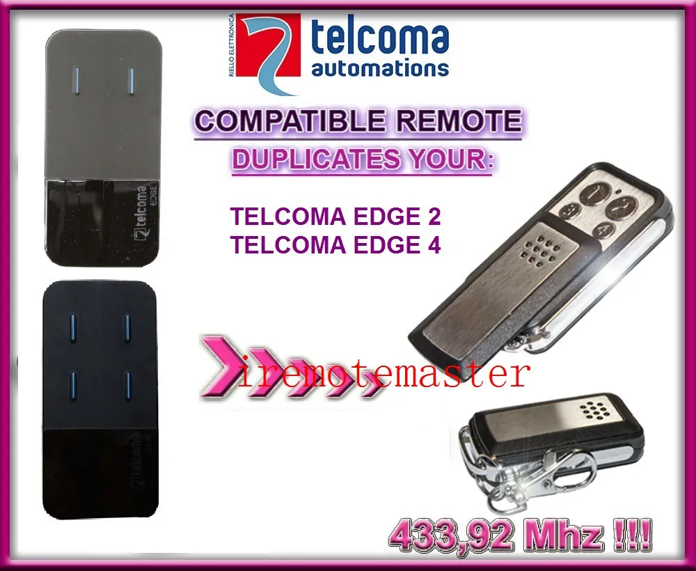 

TELCOMA EDGE2,EDGE4 remote replacement 433,92MHZ free shipping