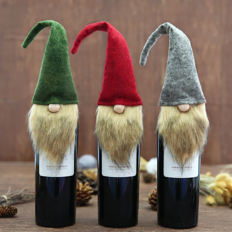CARRYWON Merry Xmas Санта Клаус бутылки вина Обложка сумки Рождественский ужин вечерние