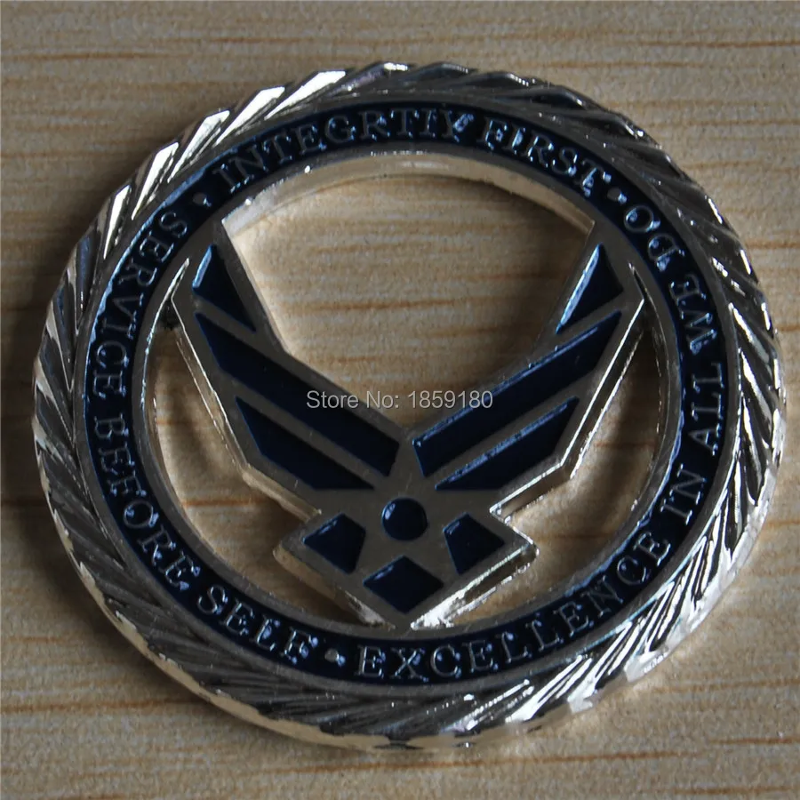 Бесплатная доставка 20 шт./лот США ВВС основные значения-USAF бронзовая монета | Дом