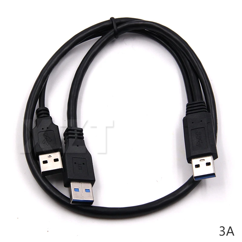 Nieuwste Hot Sata Data Kabel USB2.0 + Usb 3.0 Type A Naar Usb 3.0 Een Man Y Kabel Connector Voor harde Schijf